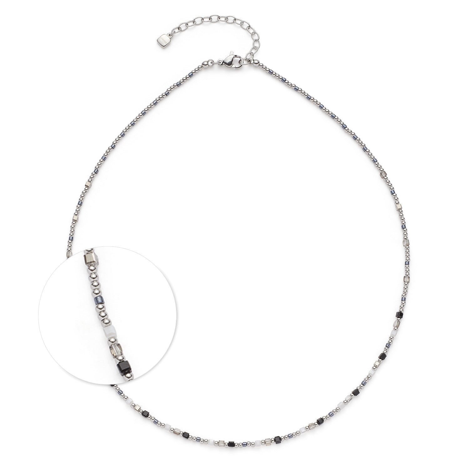leonardo-lizo-collier-perles-noir-blanc-42-cm image 1