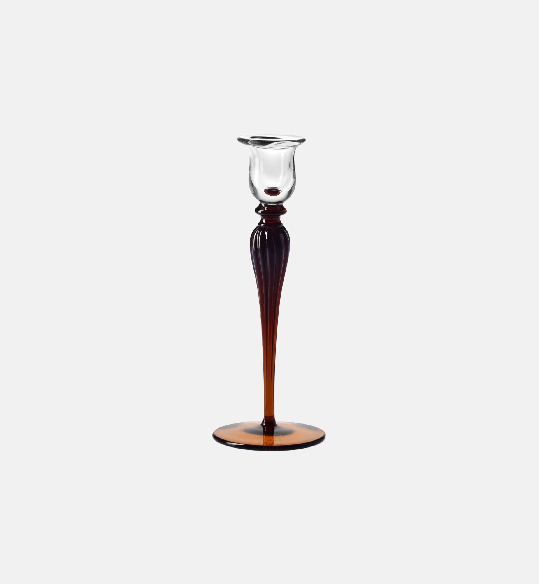krosno-heritage-bougeoir-cristal-ambre-25-cm image 1