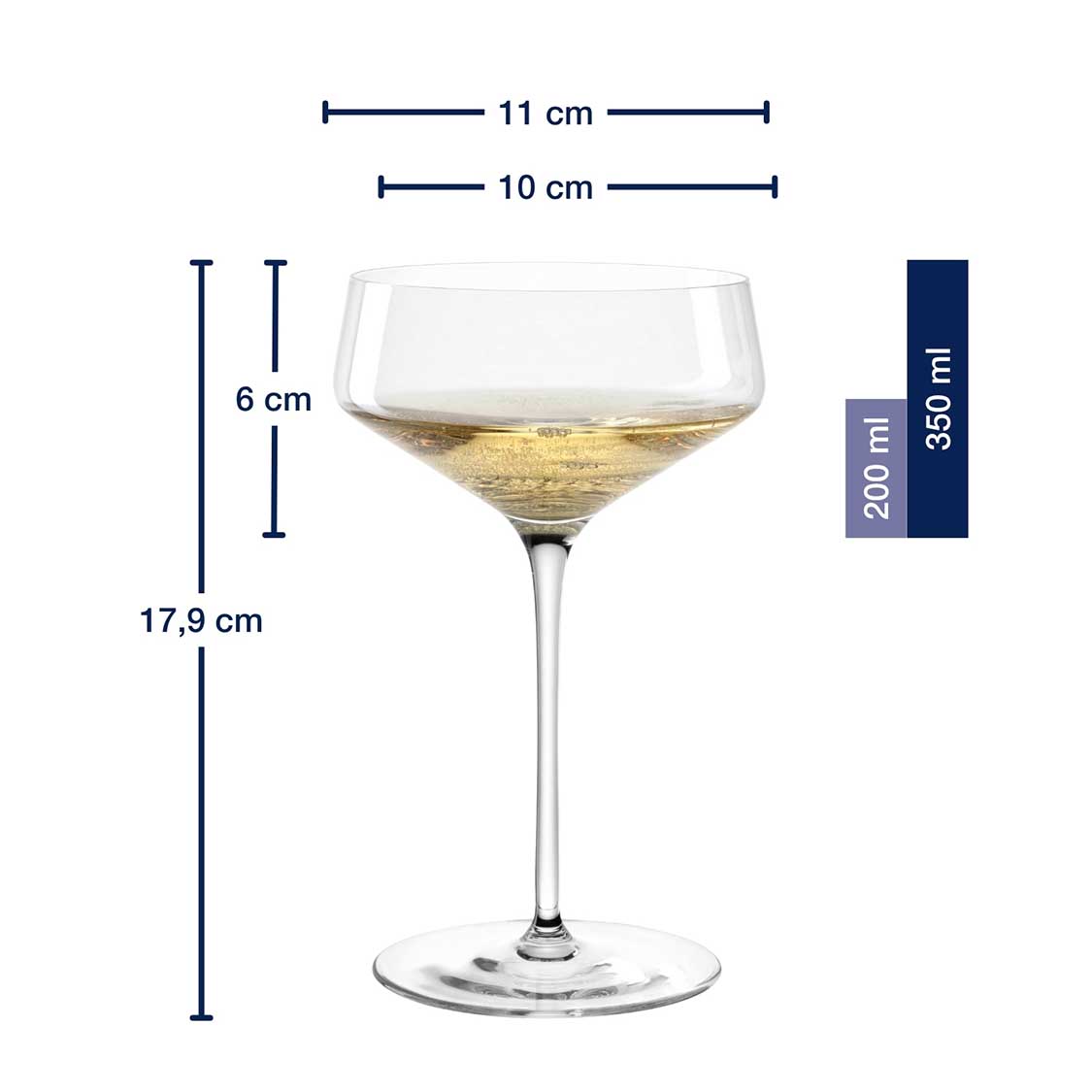 leonardo-puccini-coupe-champagne-350-ml-lot-de-6-transparent image 3