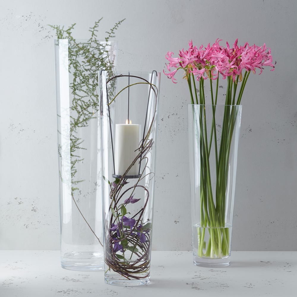 leonardo-konisch-vase-sol-verre-50-cm-transparent image 3