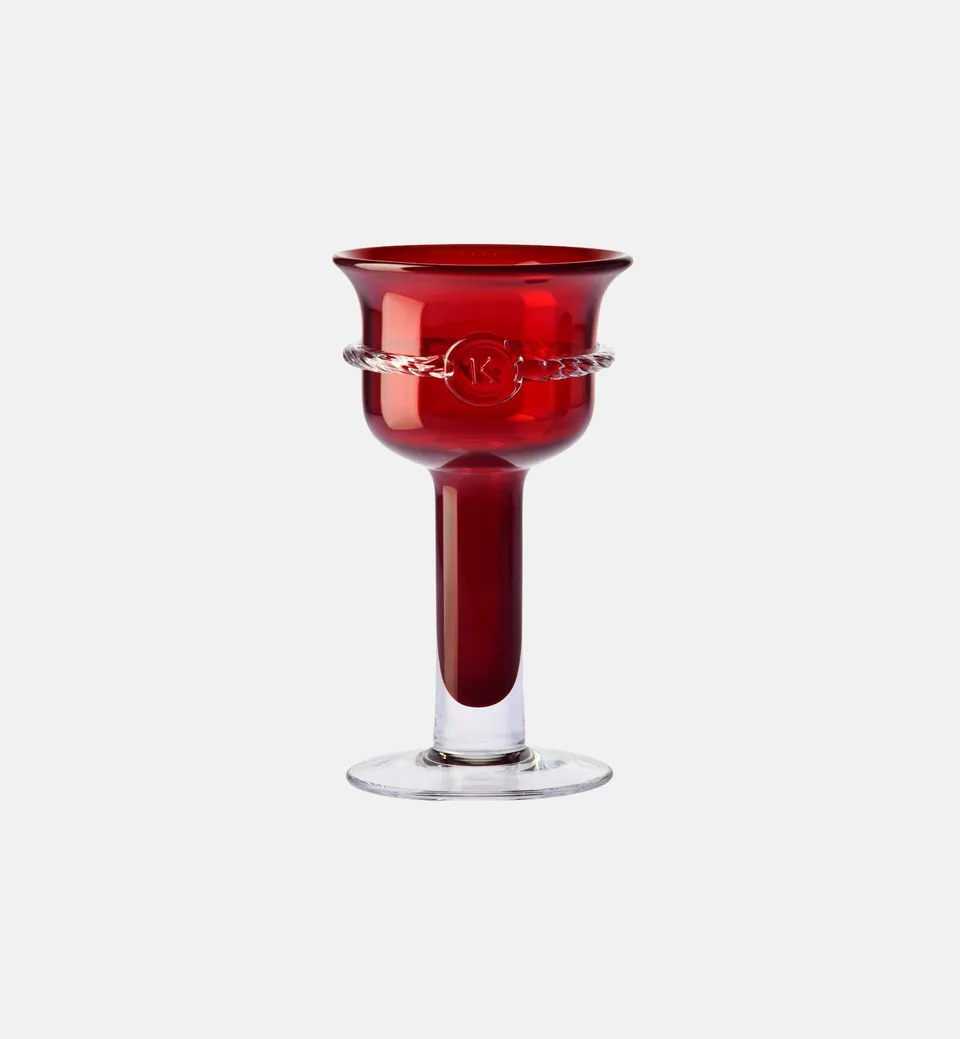 krosno-aurelia-bougeoir-cristal-25-cm-rubis-2 image 1