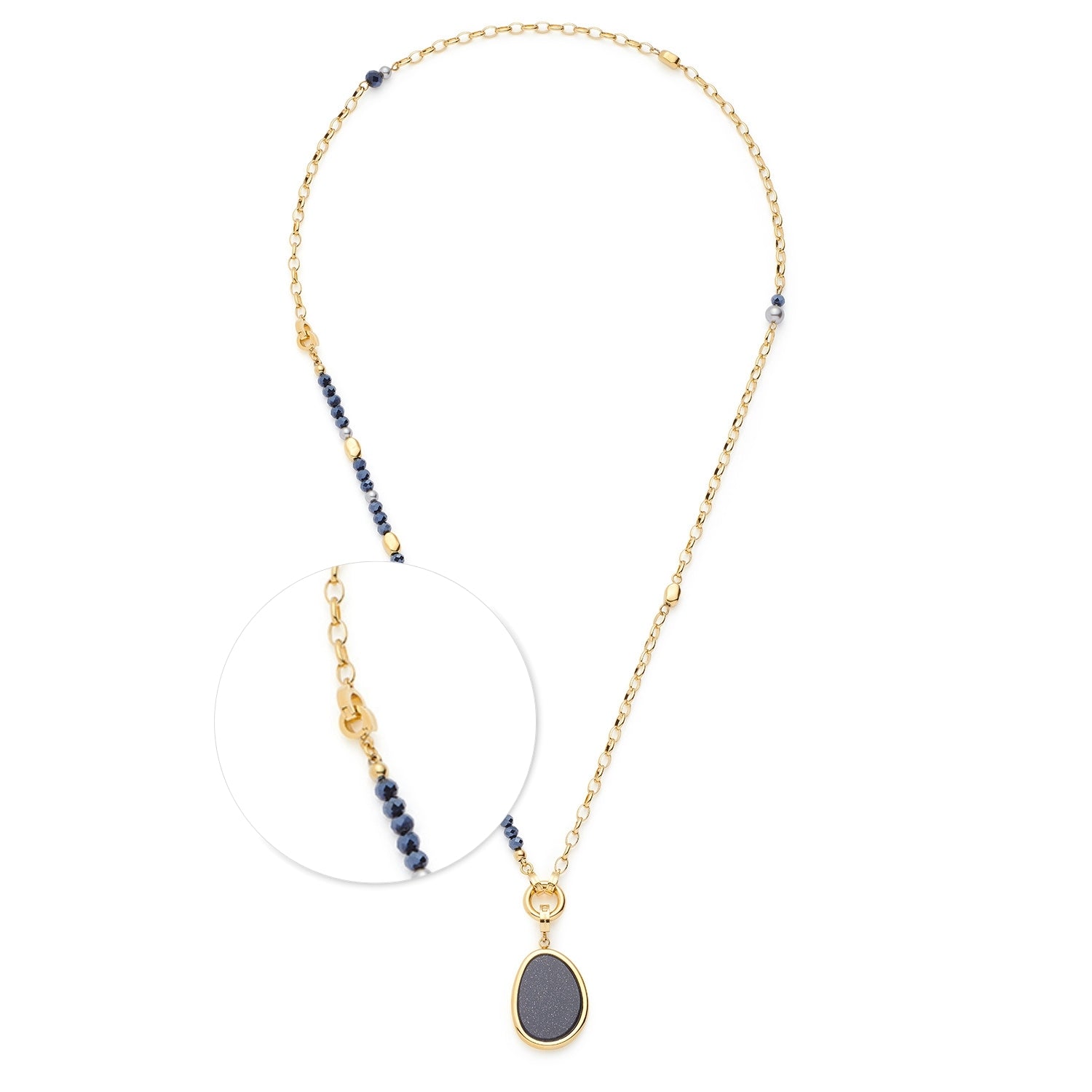 leonardo-charlene-collier-dor-set-50-cm-bleu image 1