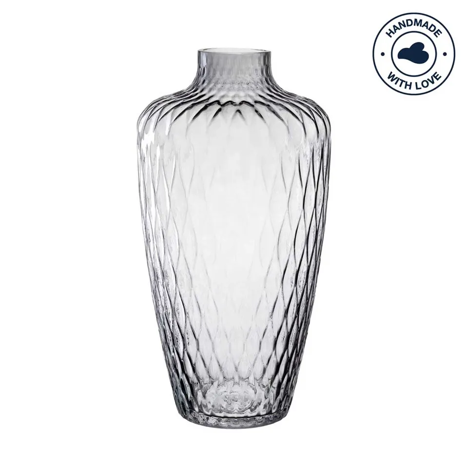 leonardo-giulia-vase-verre-gris-38-cm-fait-main image 1