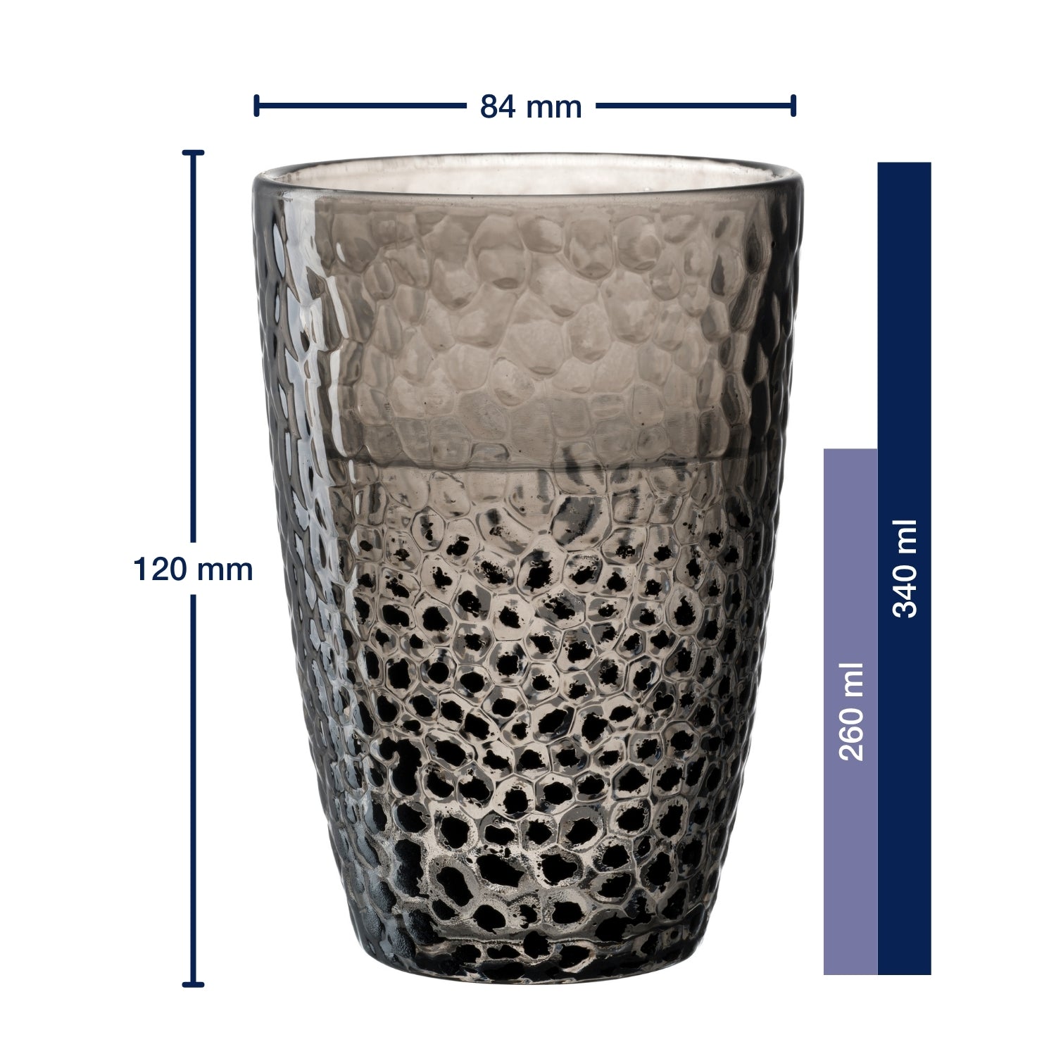 leonardo-matera-verre-340-ml-anthracite-lot-de-4 image 3