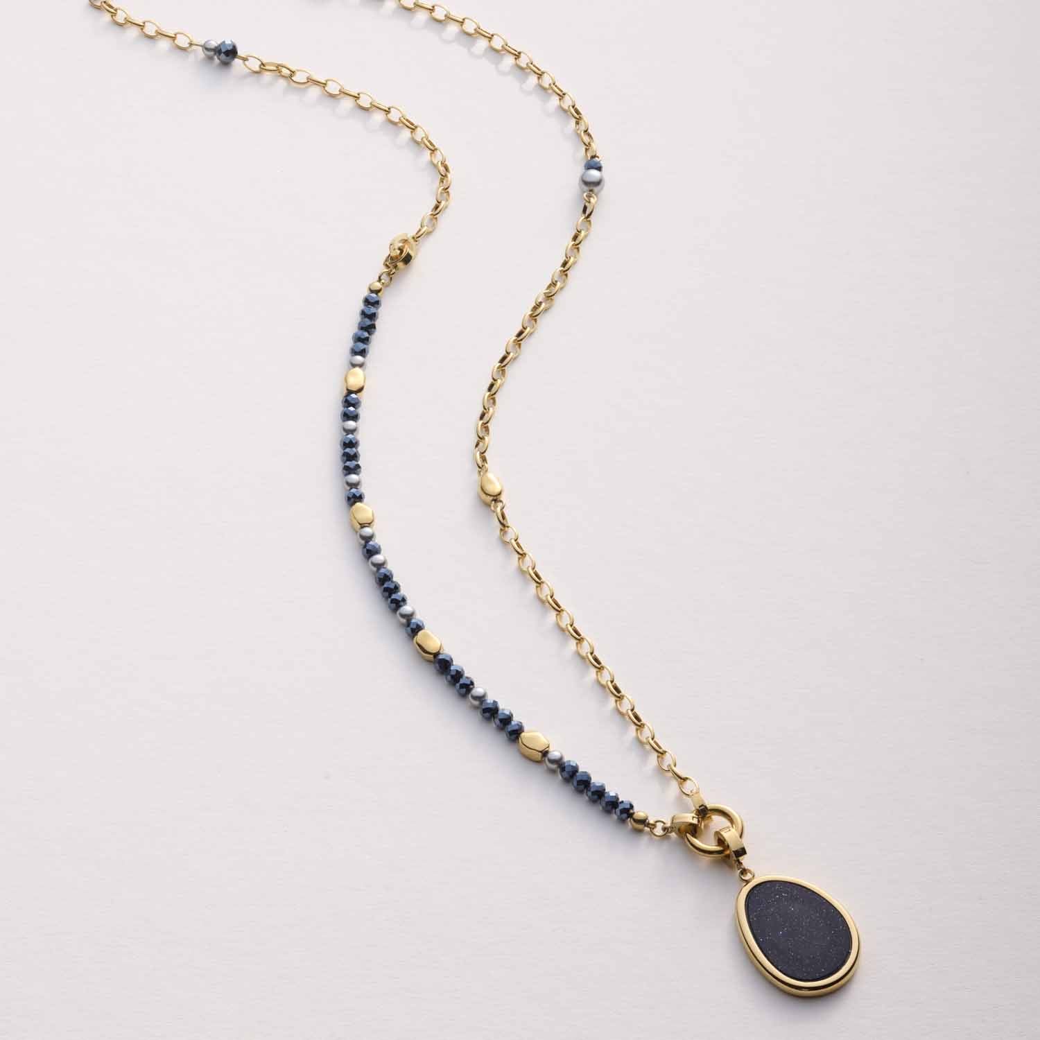 leonardo-charlene-collier-dor-set-50-cm-bleu image 2