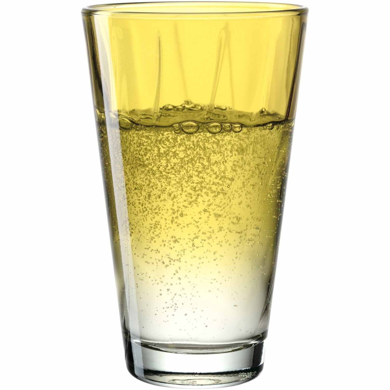 leonardo-twist-verre-eau-300-ml-jaune-lot-de-4-torsad image 2