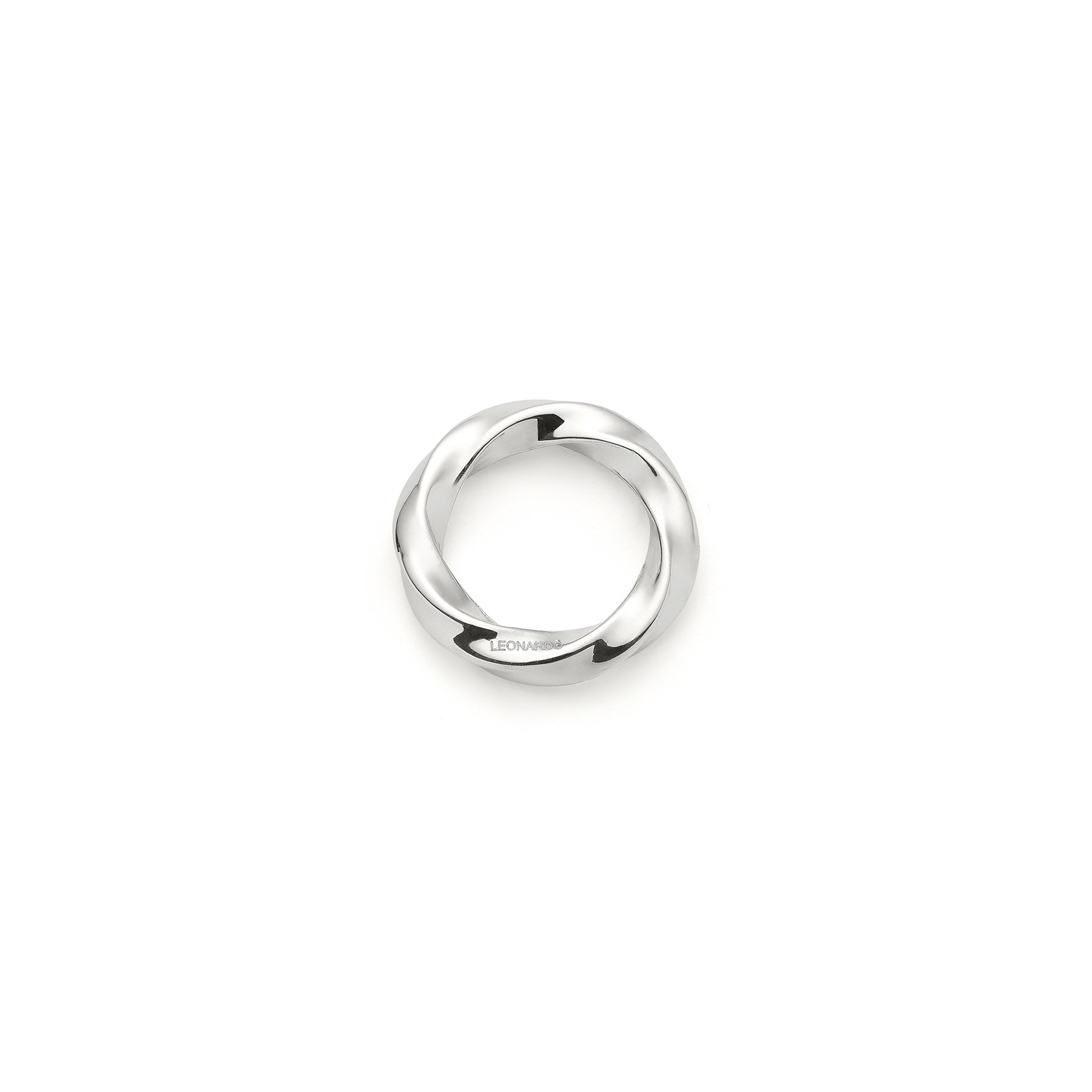 leonardo-lotti-clip-mix-bague-acier-torsad-argent image 1