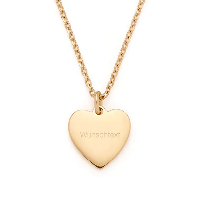 leonardo-coletta-collier-42-cm-dor-pendentif-coeur-gravure image 1
