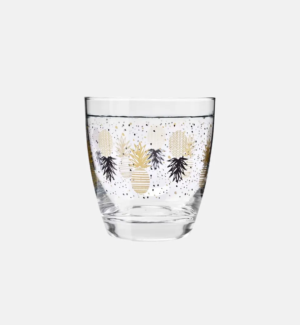 krosno-ananas-verre-d-cor-370-ml-noir-dor image 1