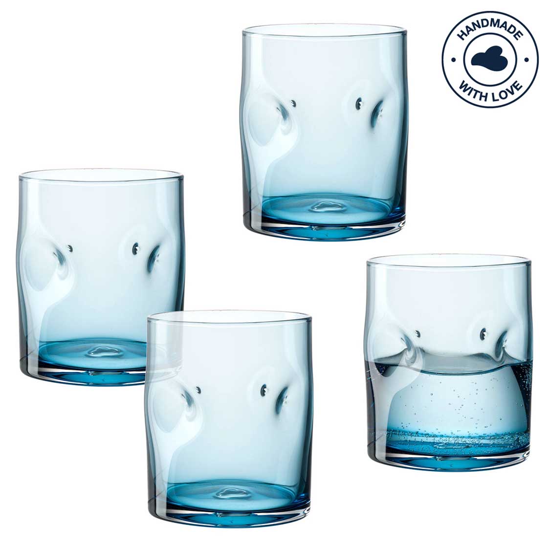leonardo-vesuvio-verre-300-ml-bleu-lot-4 image 1