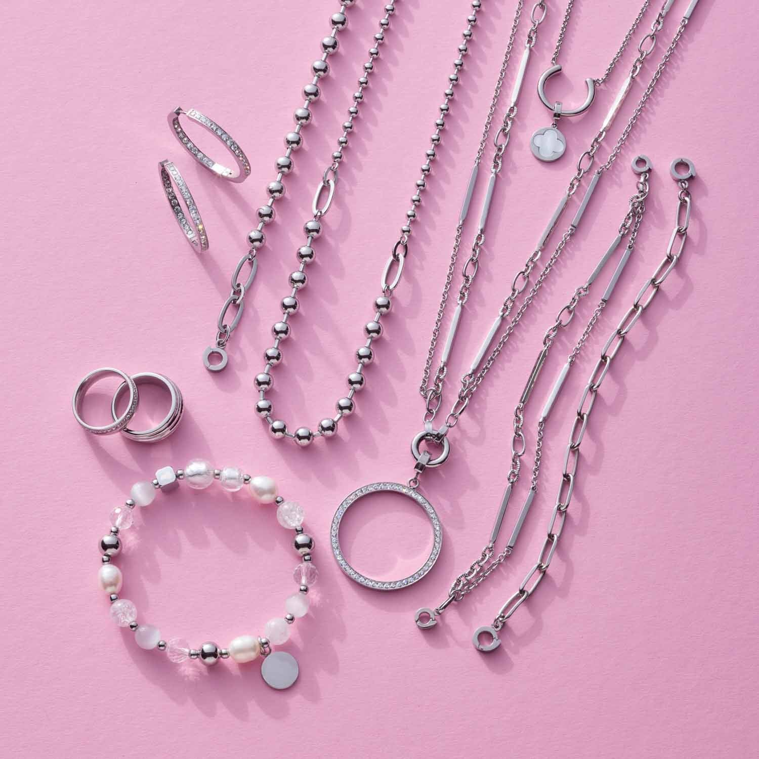 leonardo-grace-bracelet-argent-deux-rangs-clip-mix image 4