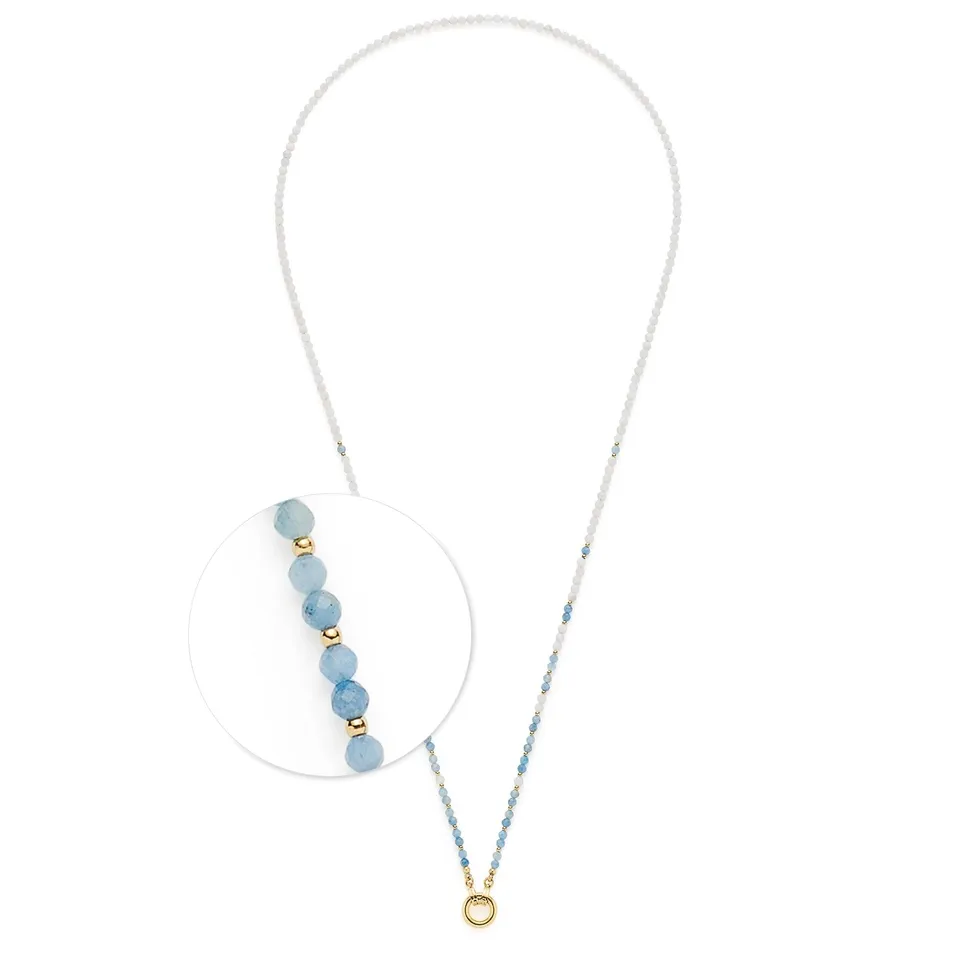 leonardo-bisca-collier-80-cm-dor-clip-mix-pierres-bleues image 1