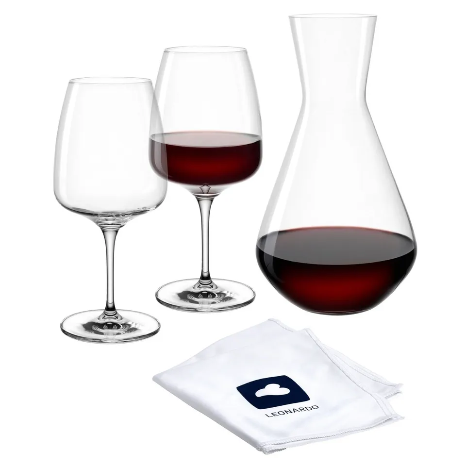 leonardo-cesti-service-vin-3-pi-ces-verres-carafe-chiffon image 1
