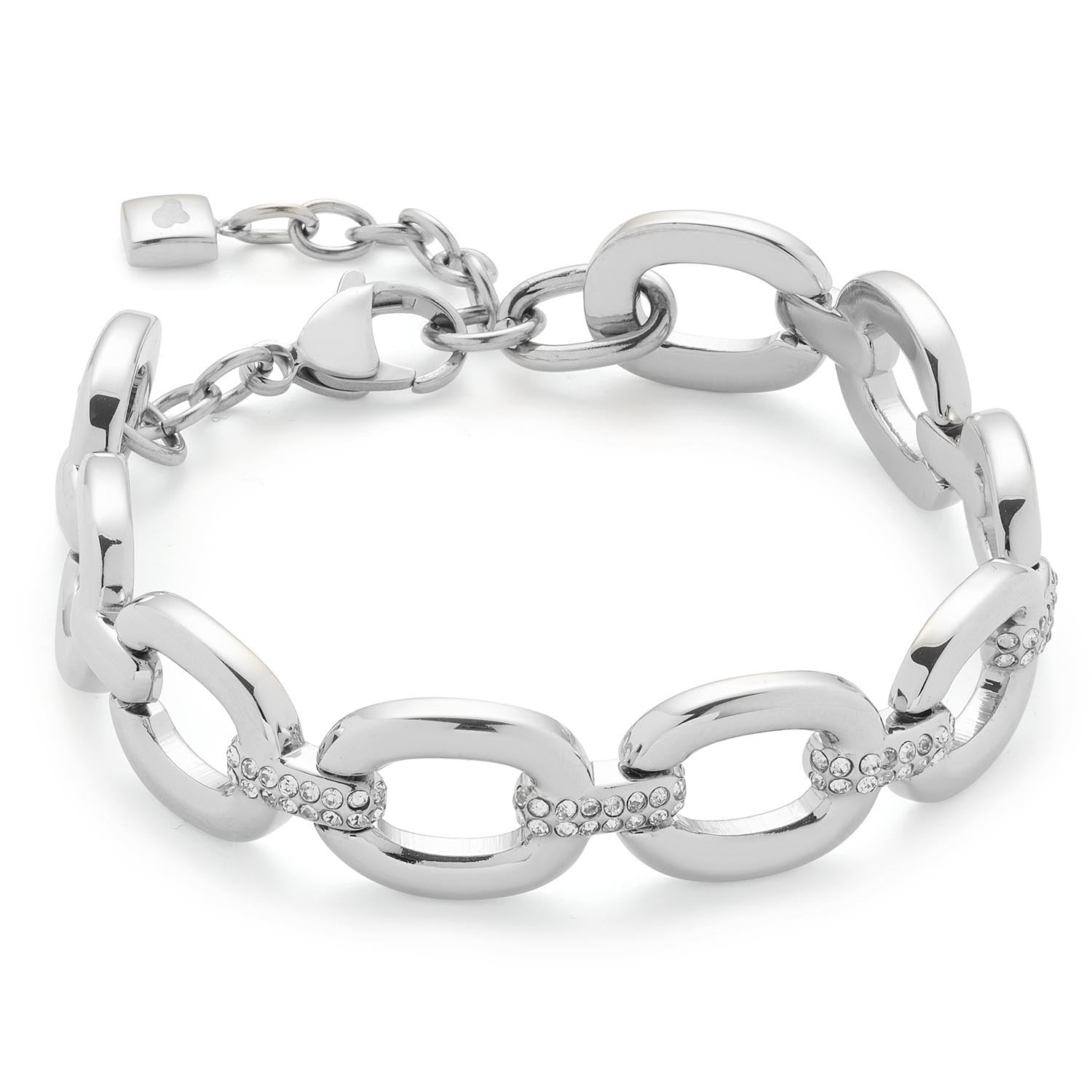 leonardo-belle-bracelet-acier-19-5-cm-pav-zirconia image 1