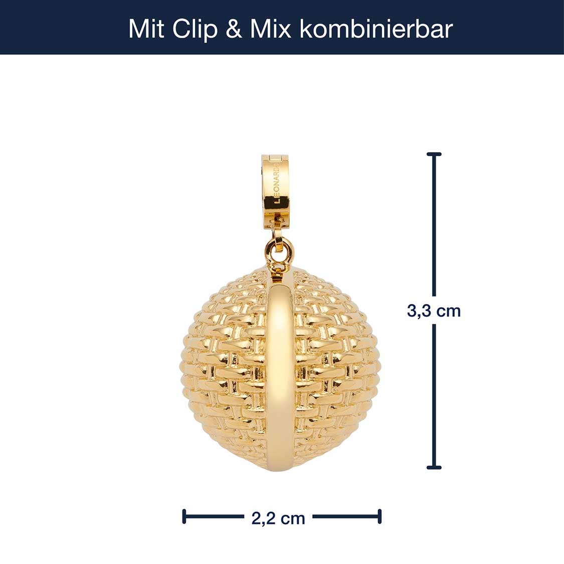 leonardo-clip-mix-pinou-pendentif-dor-boule-taille-m image 5