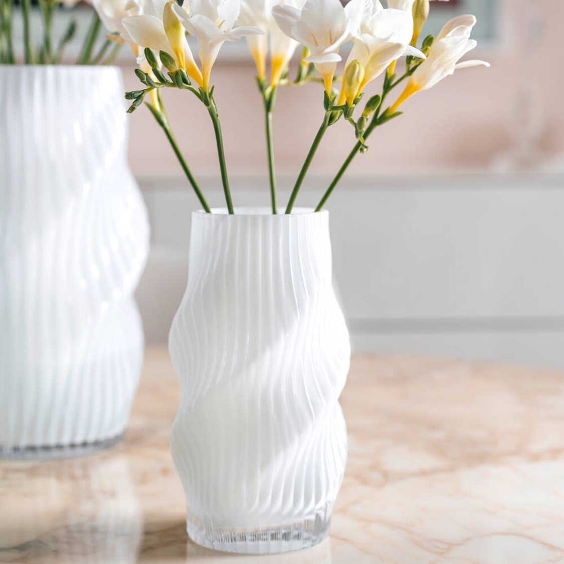 leonardo-verdi-vase-19-cm-blanc-stri-verre image 5