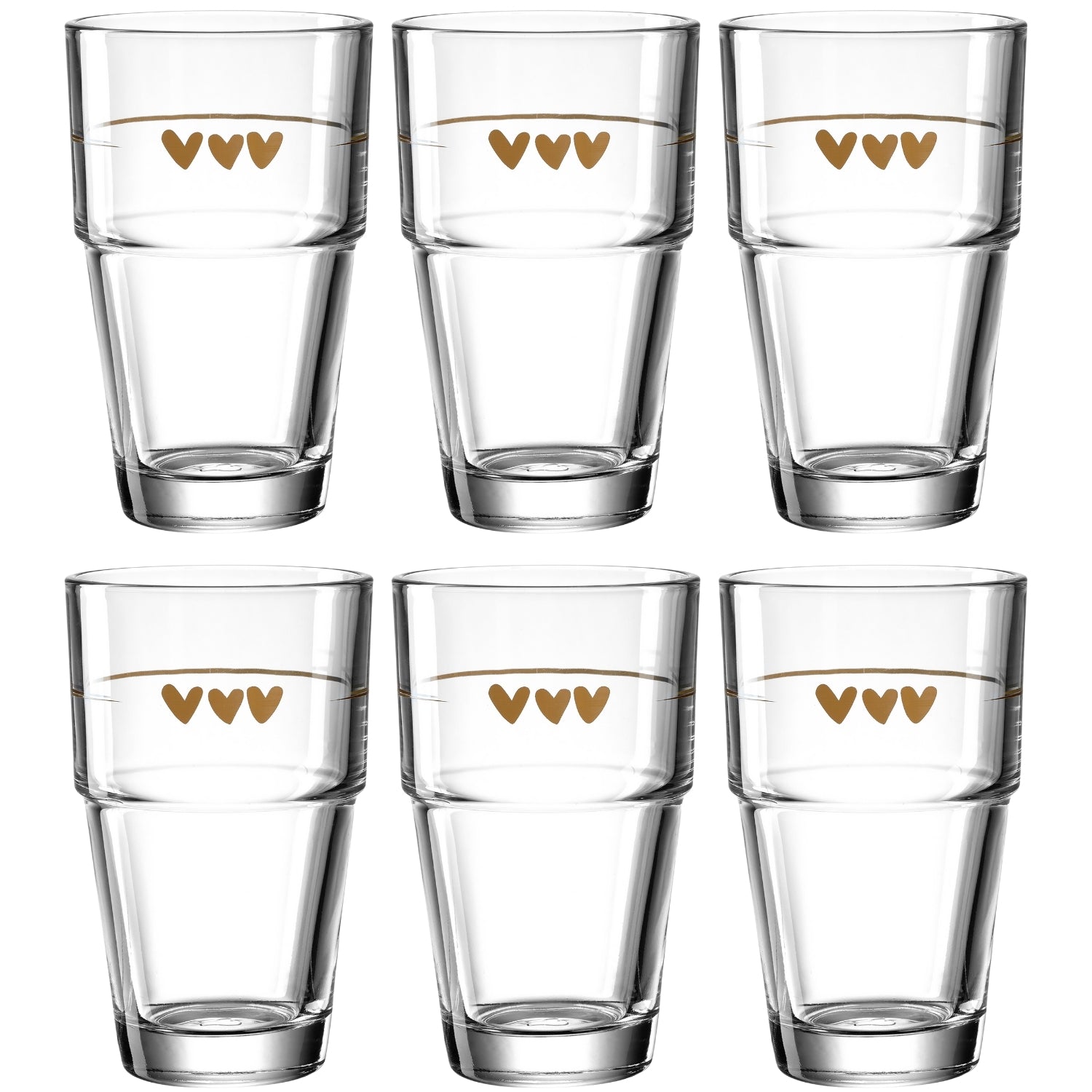 leonardo-solo-tasse-410-ml-coeurs-lot-de-6 image 1