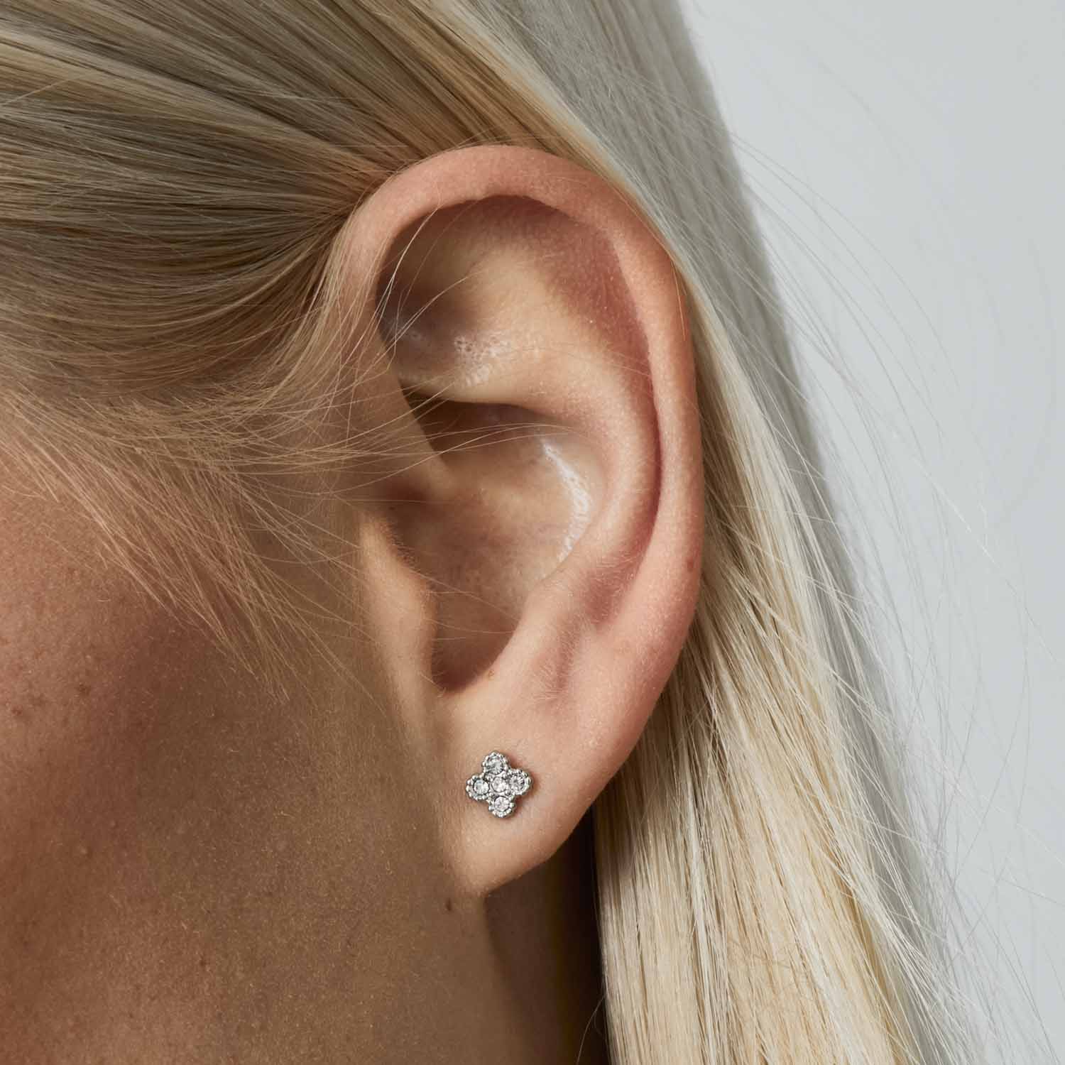 leonardo-lisette-clous-d-oreilles-ciao-argent-fleur-zirconia image 2