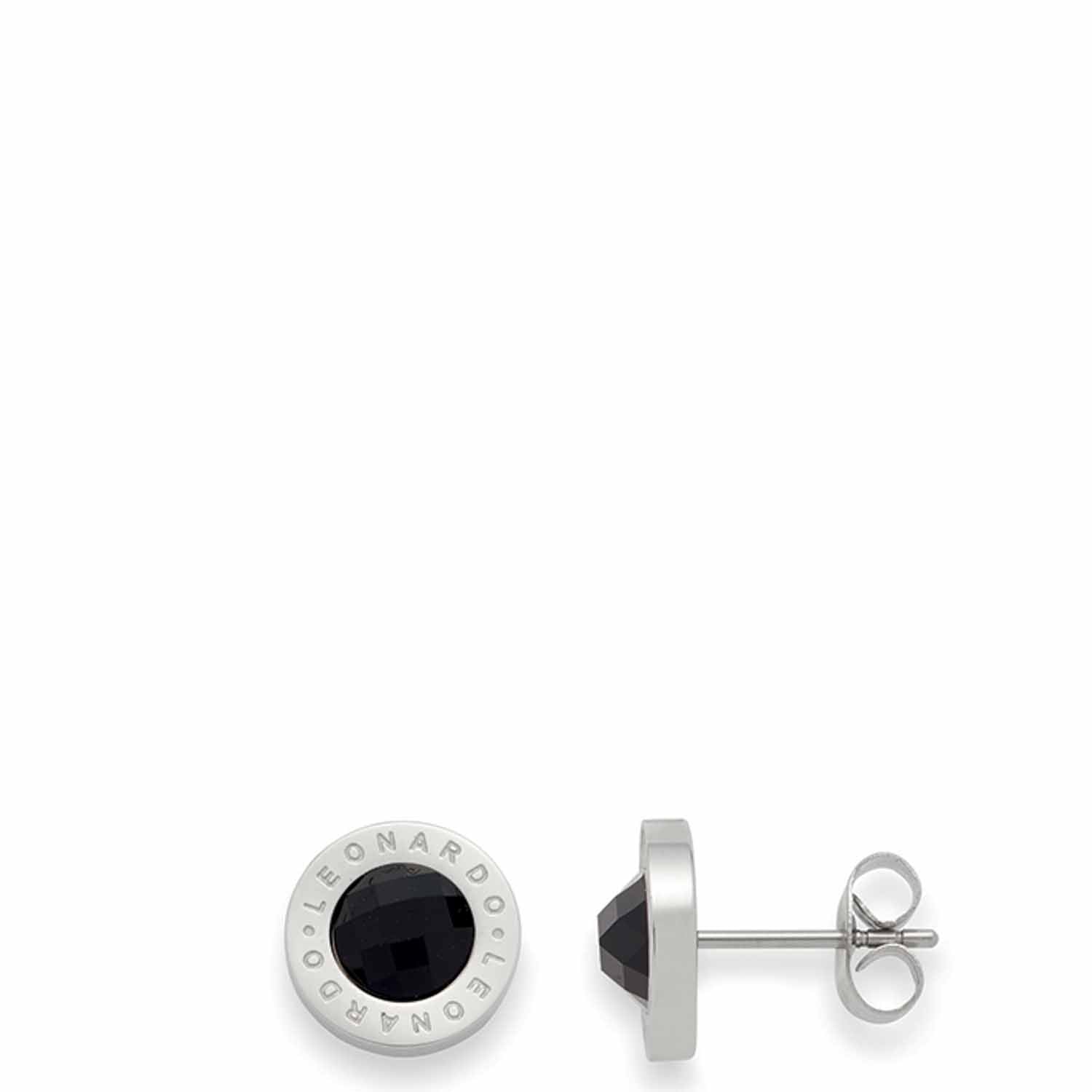 leonardo-matrix-clous-d-oreilles-noir-pierre-facett-e image 1