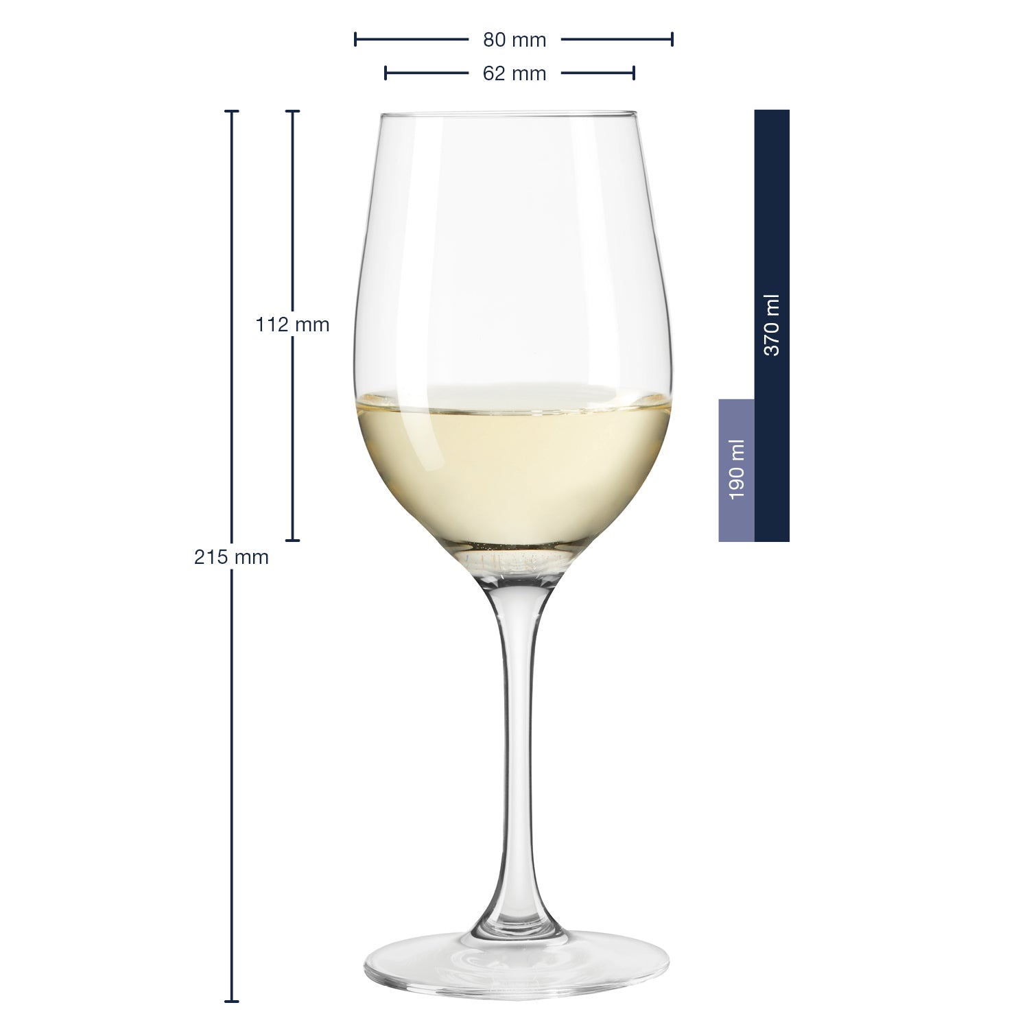 leonardo-ciao-verre-vin-blanc-370-ml-lot-de-6-transparent image 2