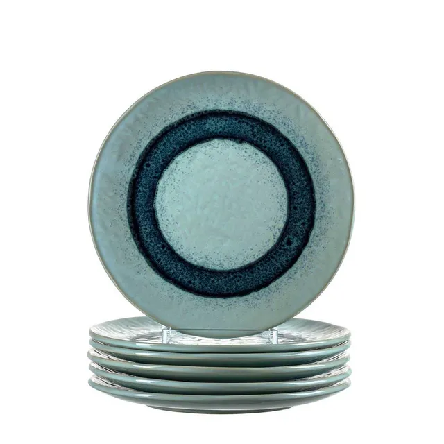 leonardo-matera-assiette-c-ramique-bleue-23-cm-lot-6 image 1