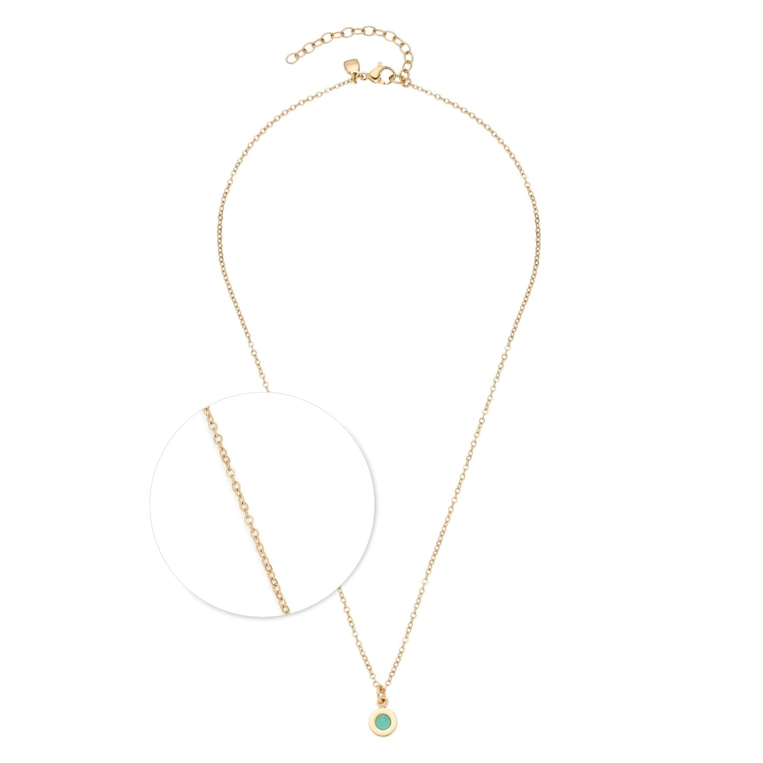 leonardo-isa-collier-dor-42-cm-pierre-aqua image 1
