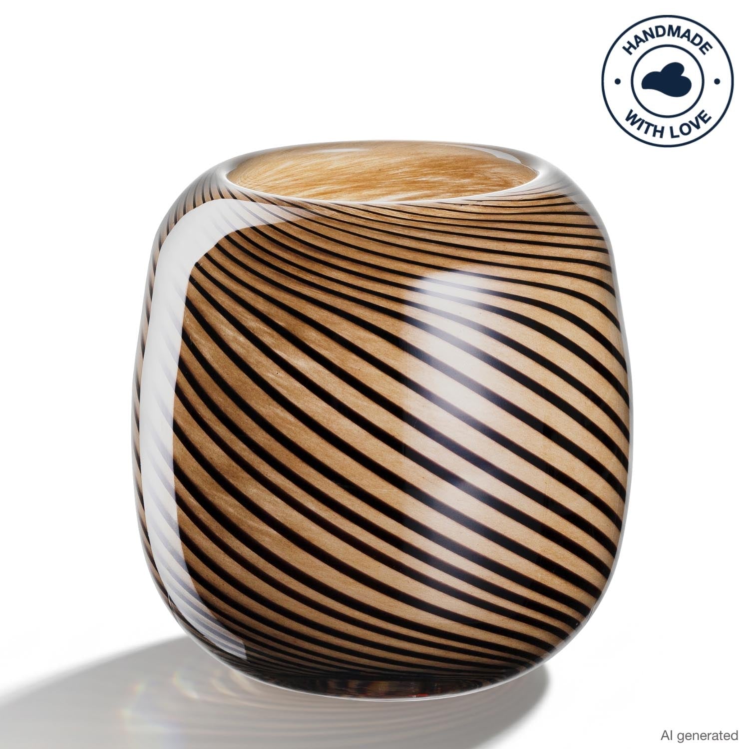 leonardo-filo-colori-vase-verre-brun-16-cm image 1