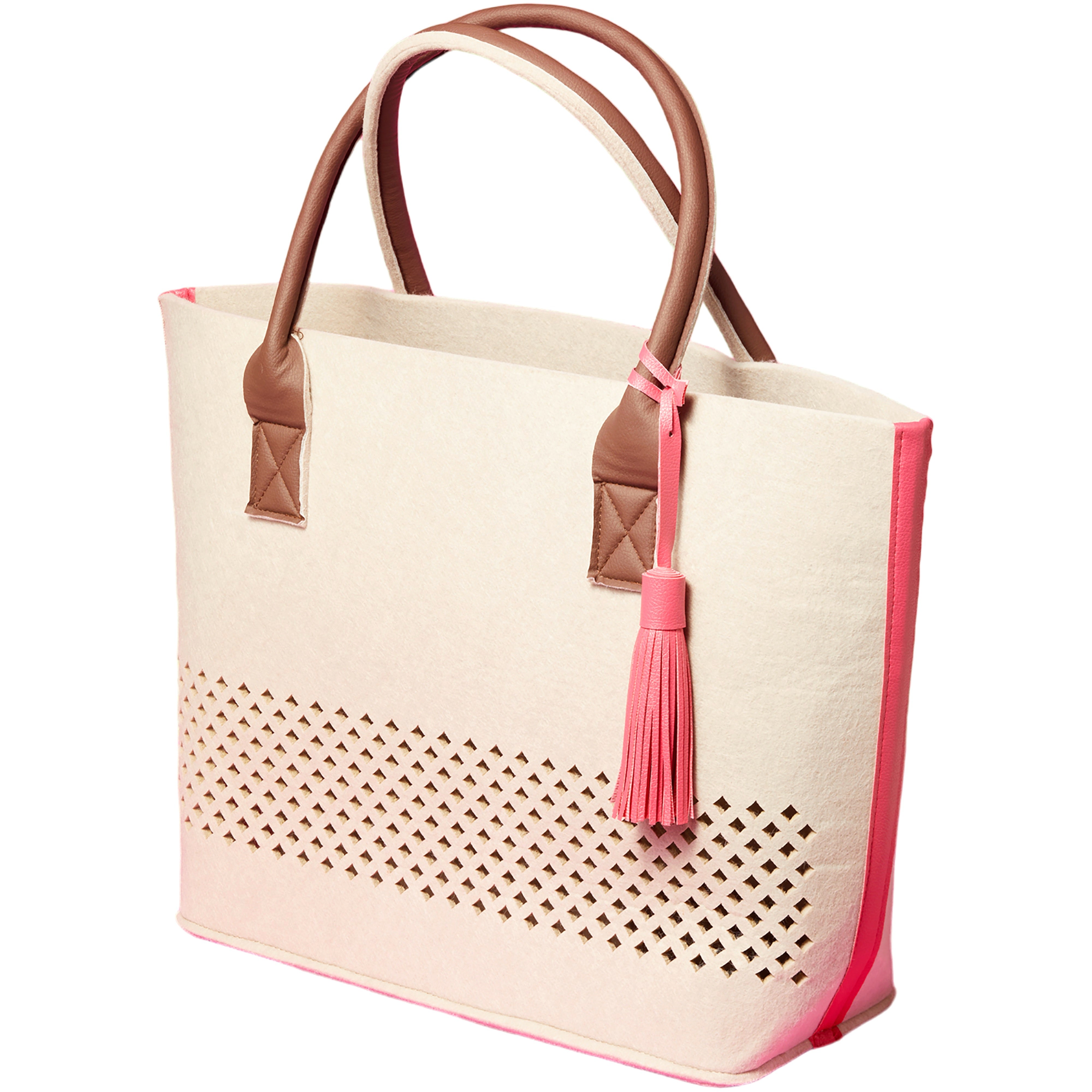 leonardo-beach-bag-sac-plage-rose-feutrine-vegan image 2
