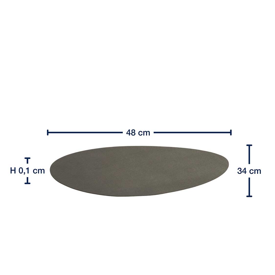 leonardo-gocce-set-de-table-ovale-gris-34x48-cm image 3