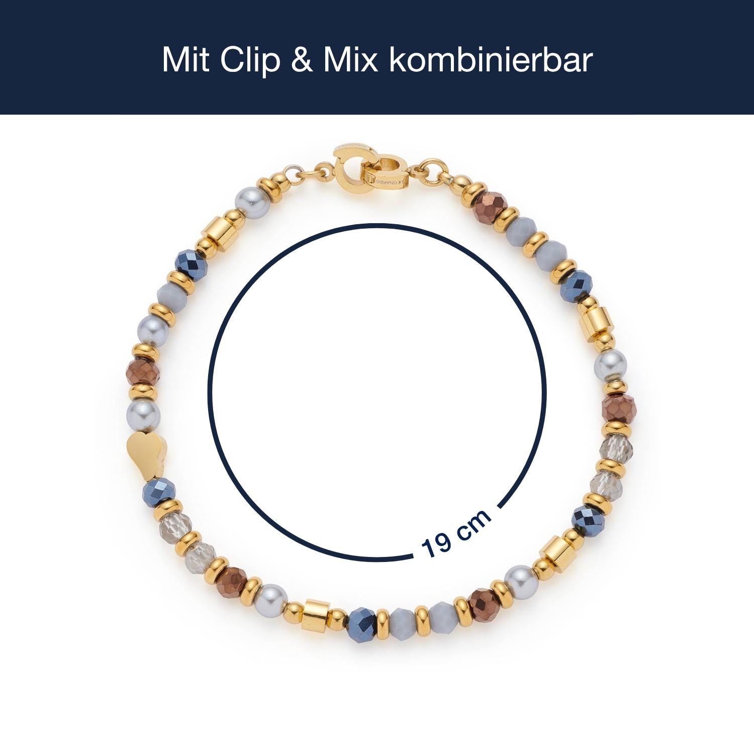 leonardo-clip-mix-cindy-bracelet-perles-bleu-nuit-dor image 4