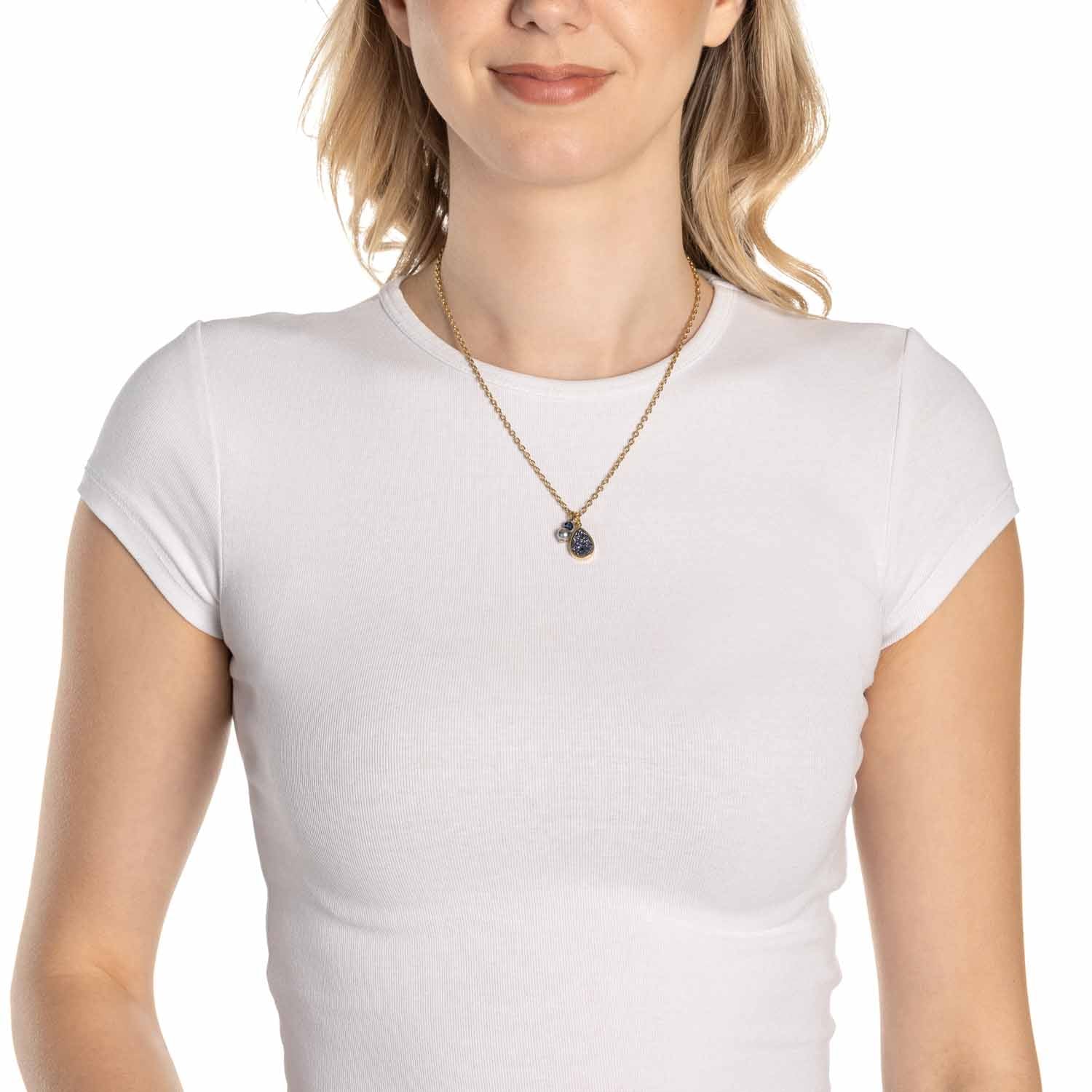 leonardo-aline-45-cm-collier-dor-agate-goutte image 4