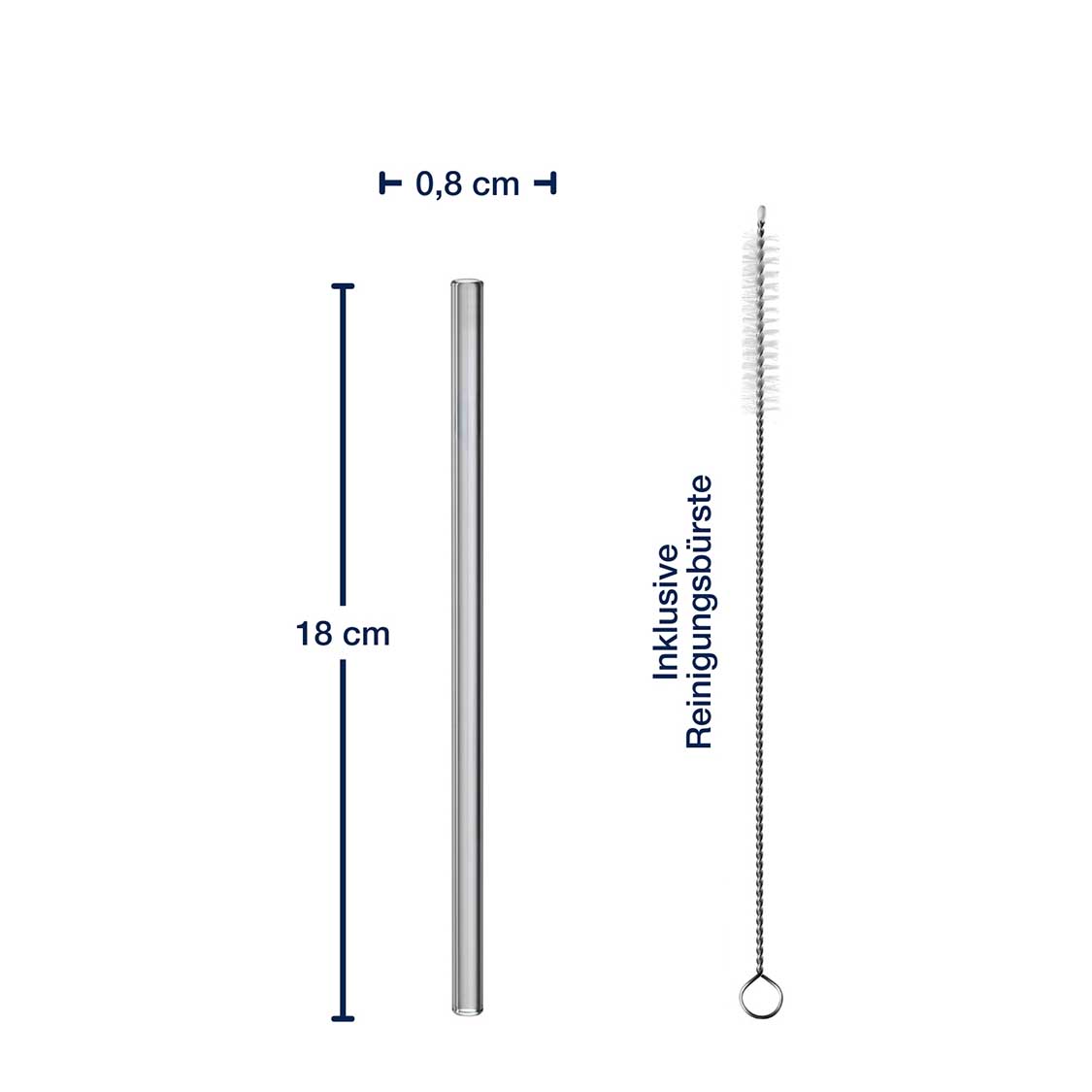 leonardo-sano-pailles-en-verre-18-cm-lot-6-brosse image 3