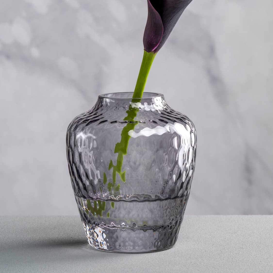 leonardo-giulia-vase-11-cm-gris-verre-fait-main image 2