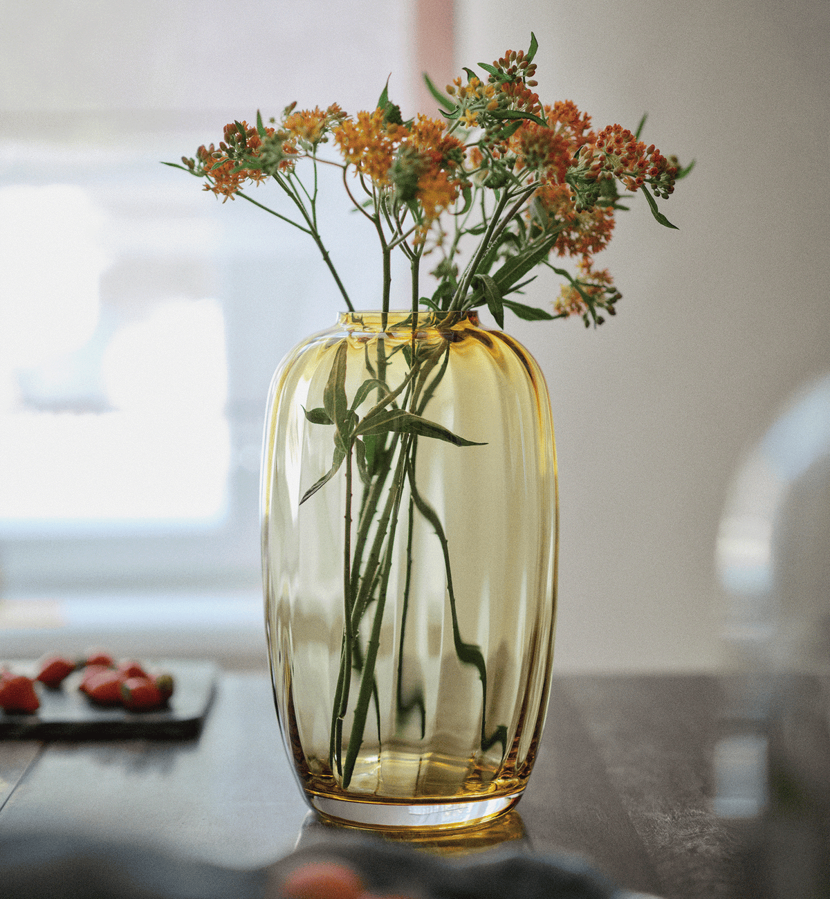 krosno-ballerina-vase-34-cm-ambre-cristal image 2