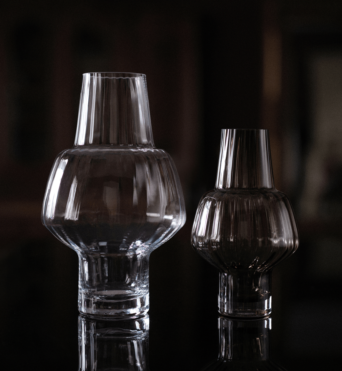 krosno-muse-vase-cristal-quartz-fum-30-cm image 2