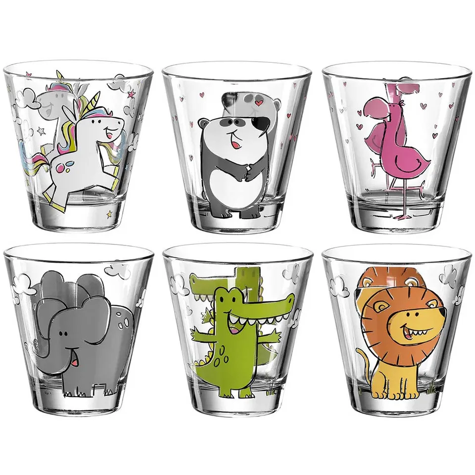 leonardo-bambini-215-ml-gobelet-enfant-6-verres-animaux image 1