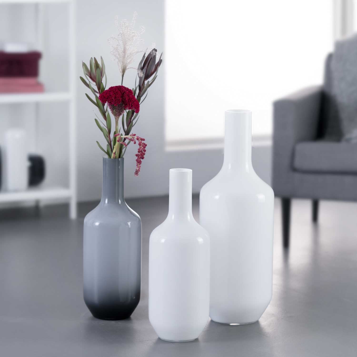 leonardo-milano-vase-gris-50-cm-verre-teint image 2