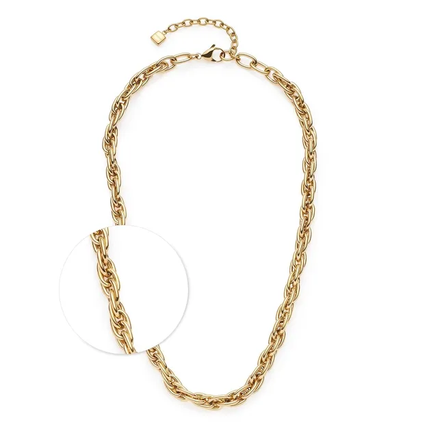 leonardo-sina-collier-45-cm-dor-maille-ovale image 1