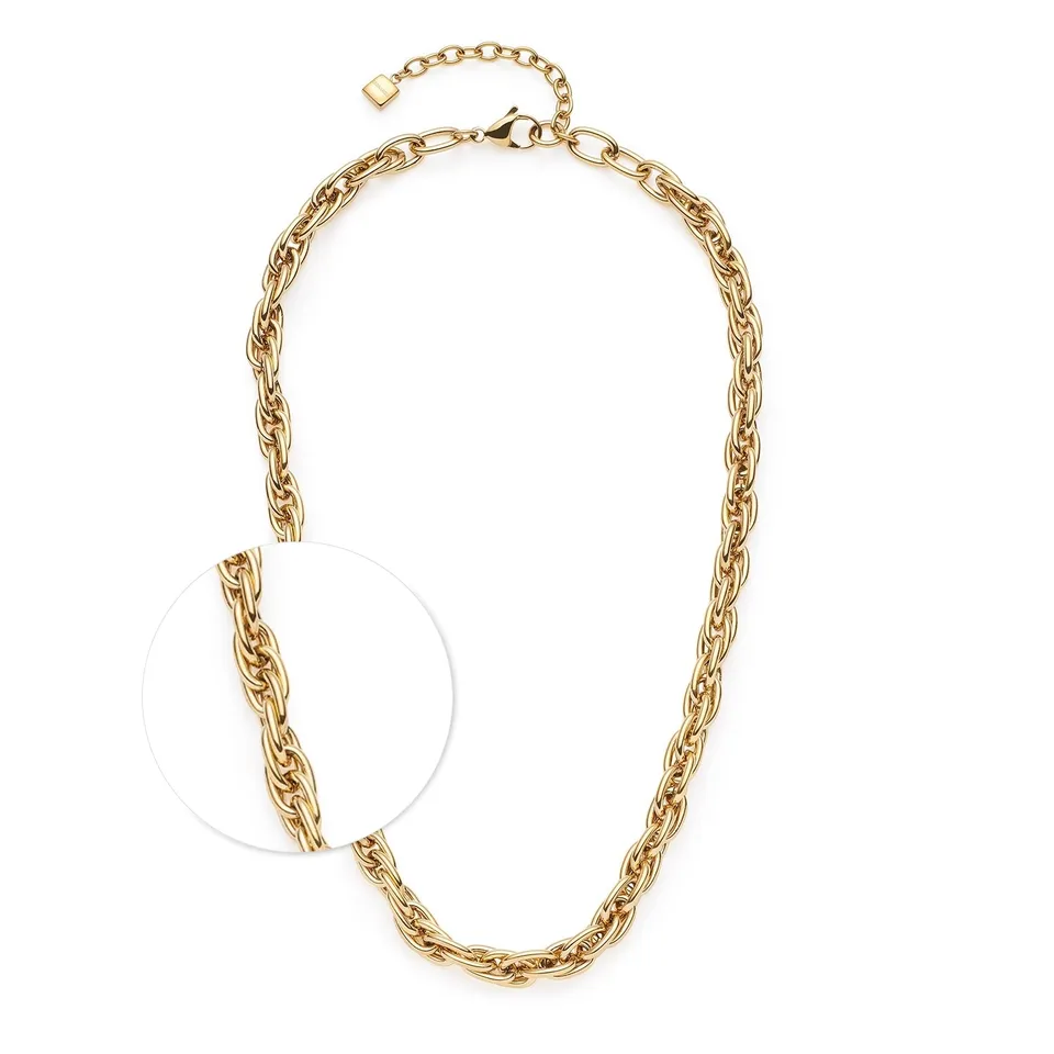 leonardo-sina-collier-45-cm-dor-maille-ovale image 1