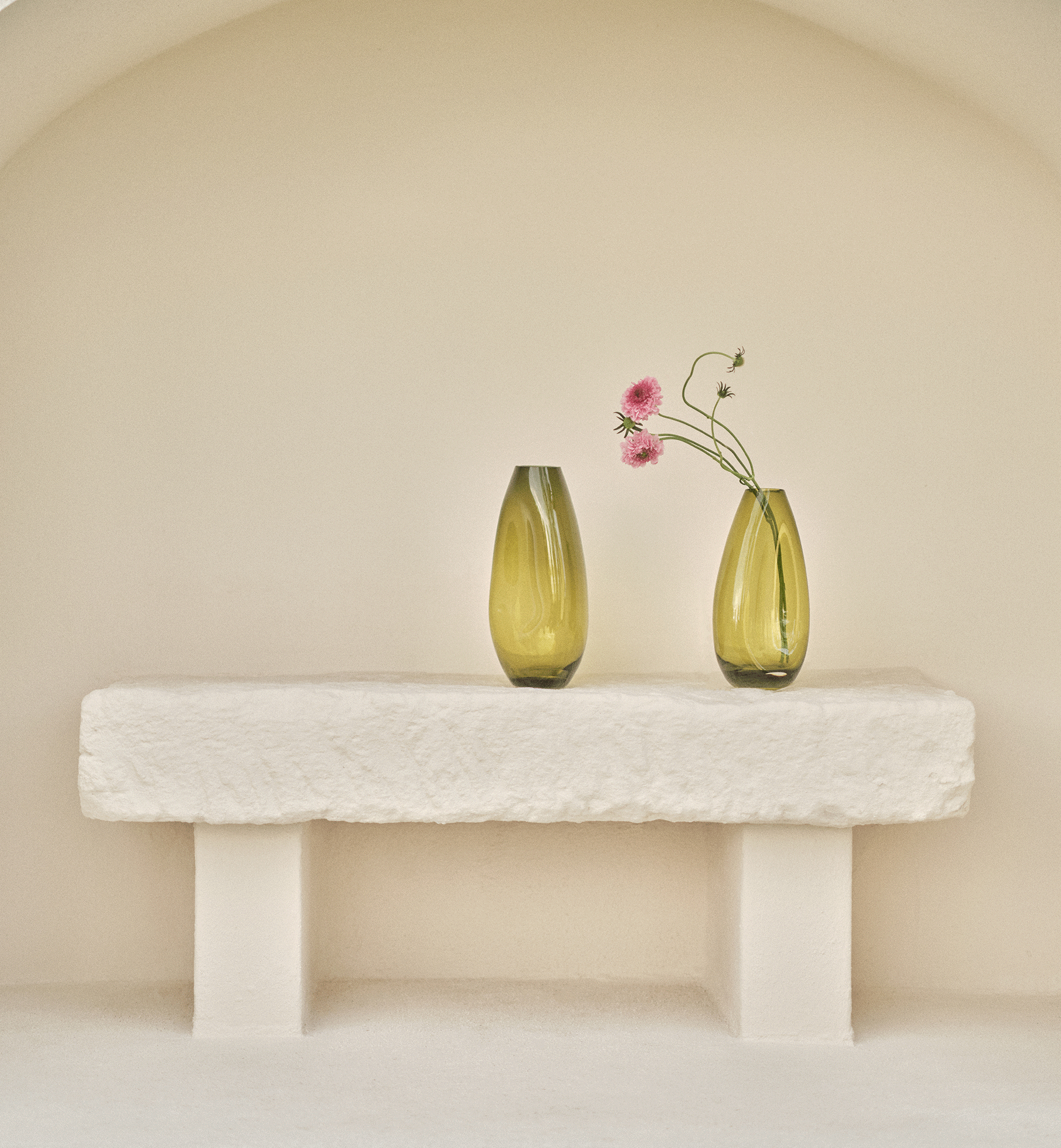 krosno-flow-vase-cristal-28-cm-vert-olive image 8