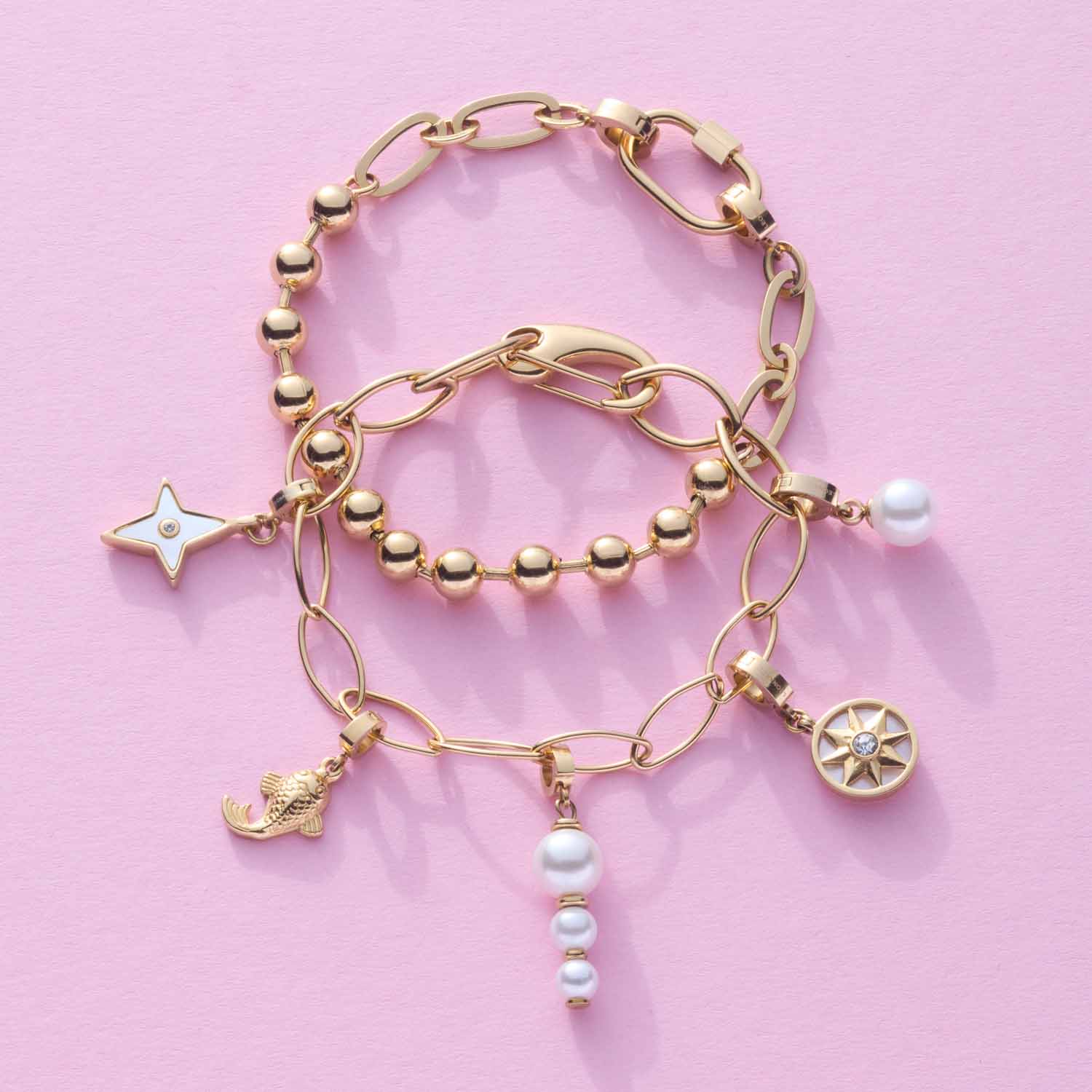 leonardo-dotty-clip-mix-bracelet-dor-boules-charms image 8