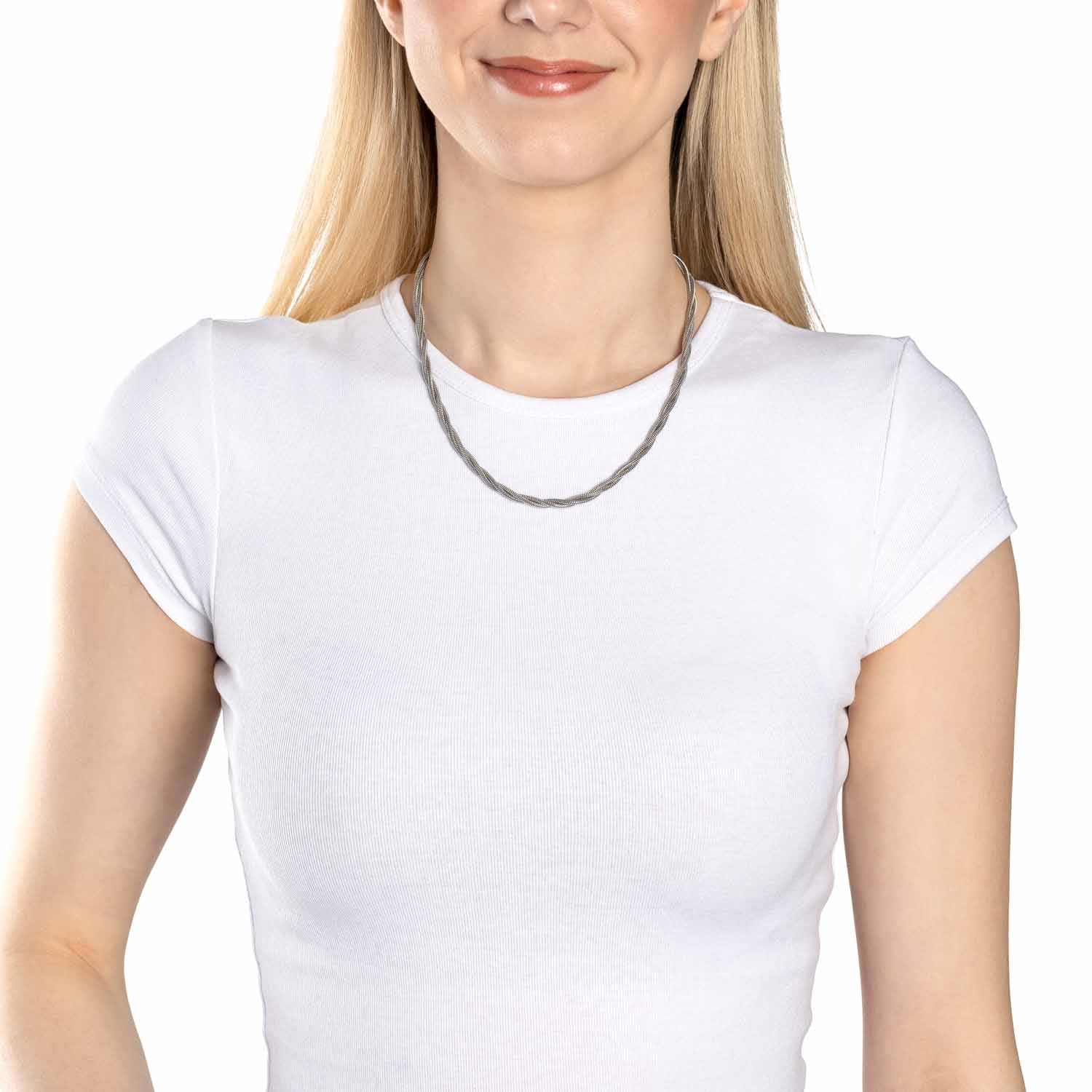 leonardo-sue-collier-45-cm-acier-torsad-argent image 3