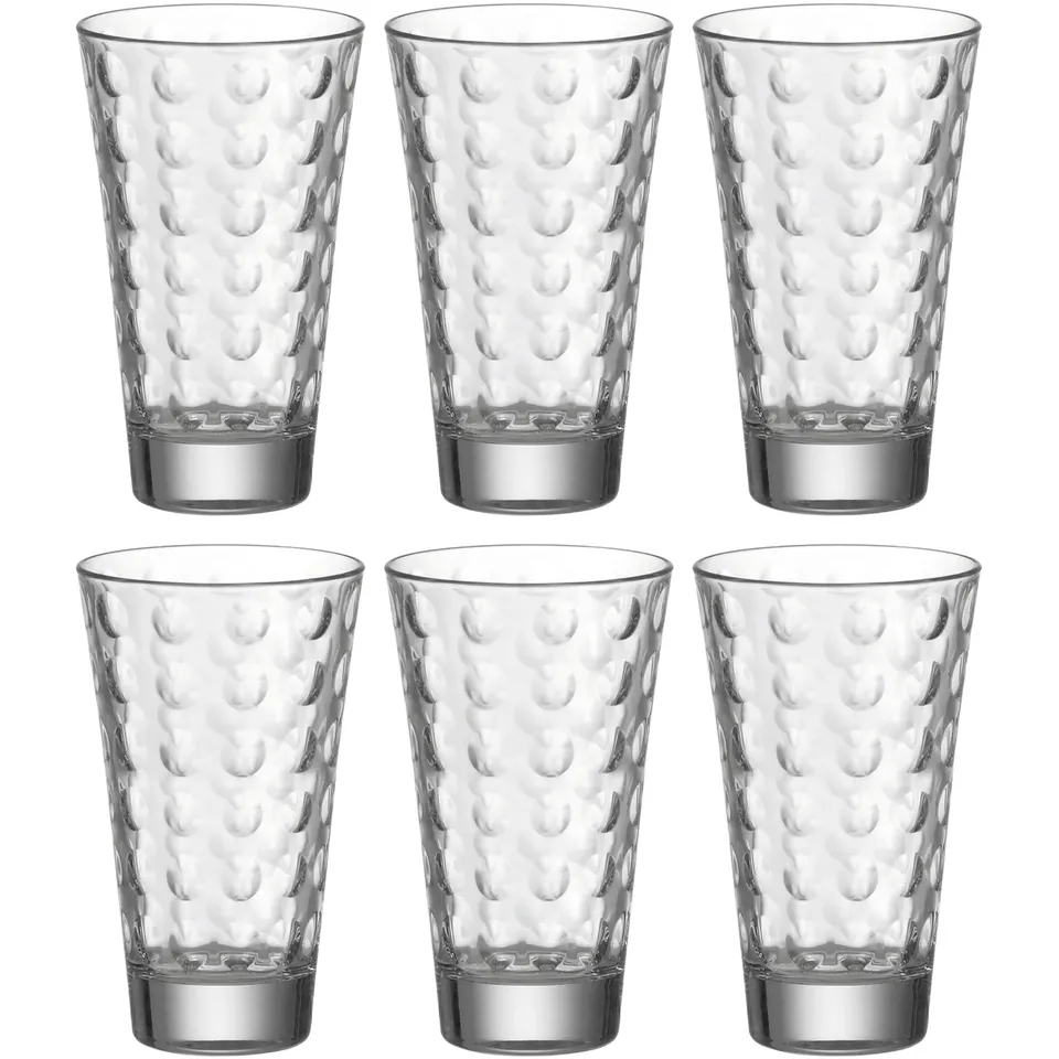 leonardo-optic-300-ml-verre-eau-lot-de-6-relief image 1
