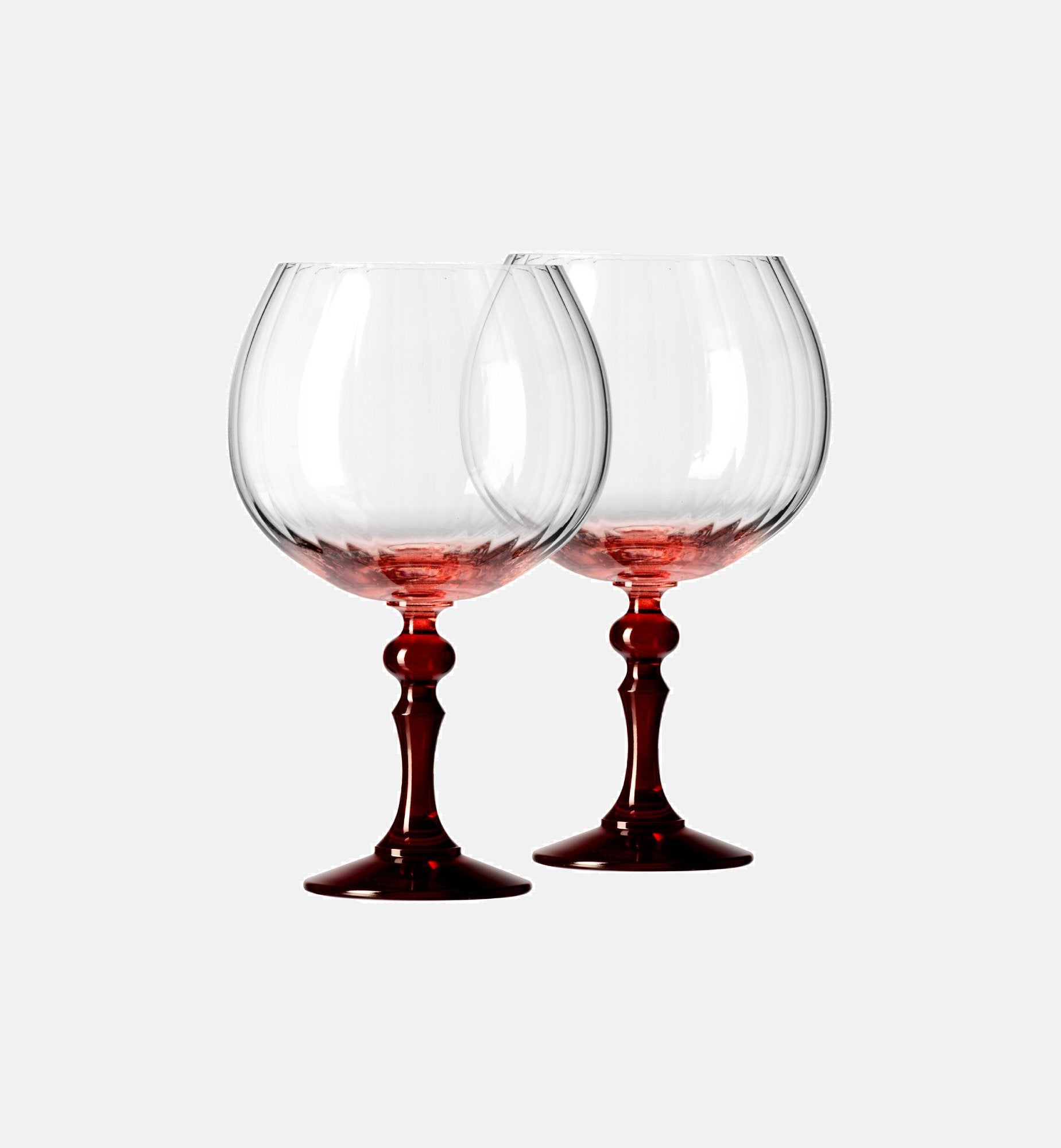 krosno-bubble-verre-gin-660-ml-pied-rouge-stri image 2