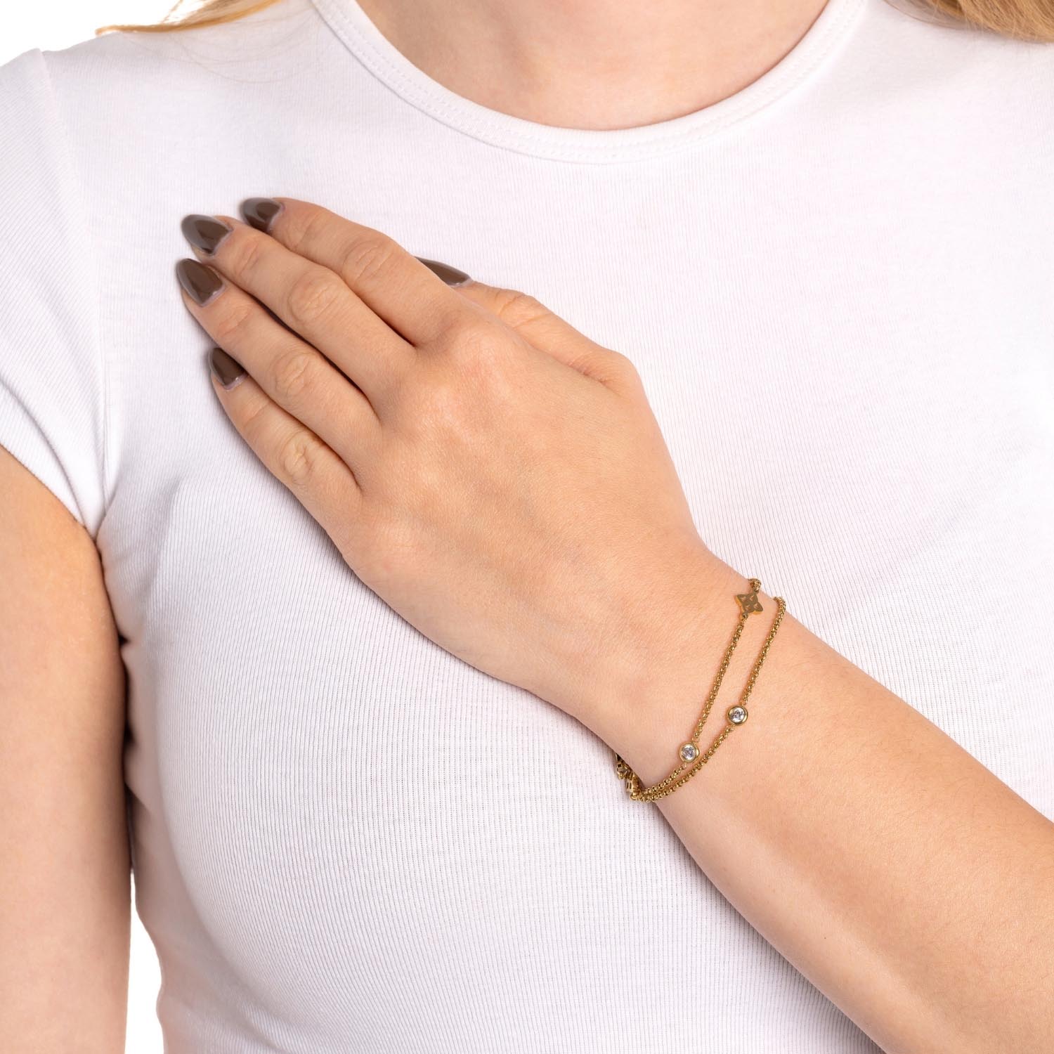 leonardo-ruth-bracelet-dor-double-cha-ne-effet-superposition image 3