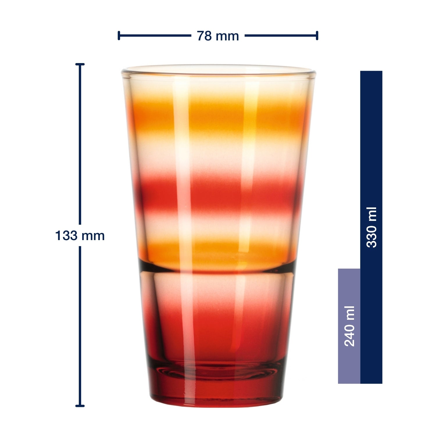 leonardo-event-verre-eau-330-ml-rouge-lot-de-6 image 3