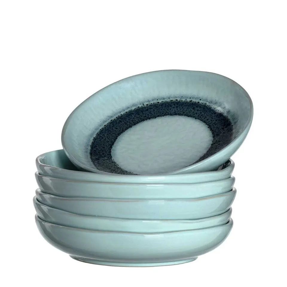 leonardo-matera-assiette-creuse-bleue-21-cm-lot-de-6 image 1