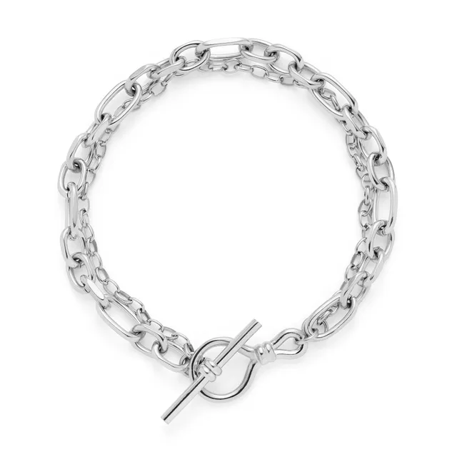 leonardo-elisabeth-bracelet-argent-double-rang-femme image 1