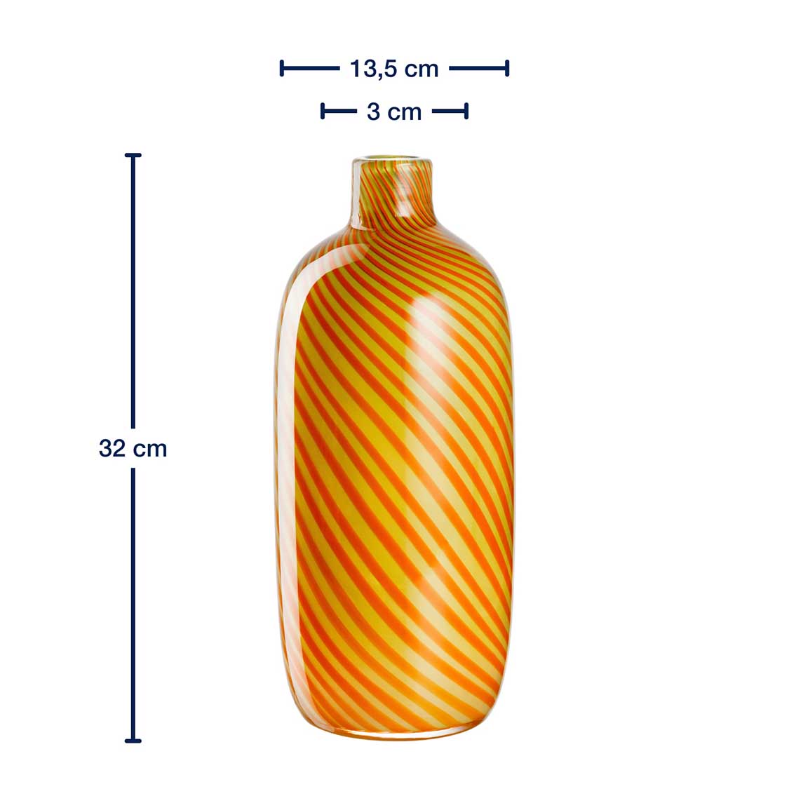 leonardo-filo-colori-vase-jaune-verre-32-cm image 3