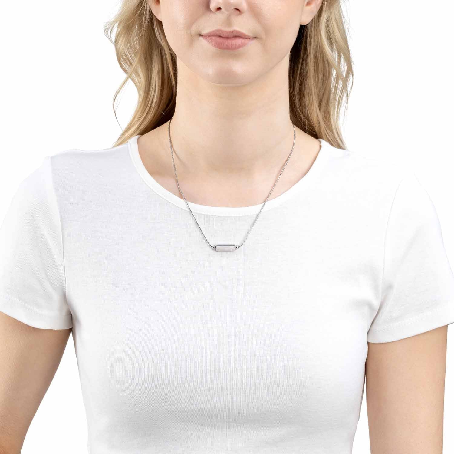 leonardo-pilea-collier-argent-45-cm-perle-nacre-gravable image 3